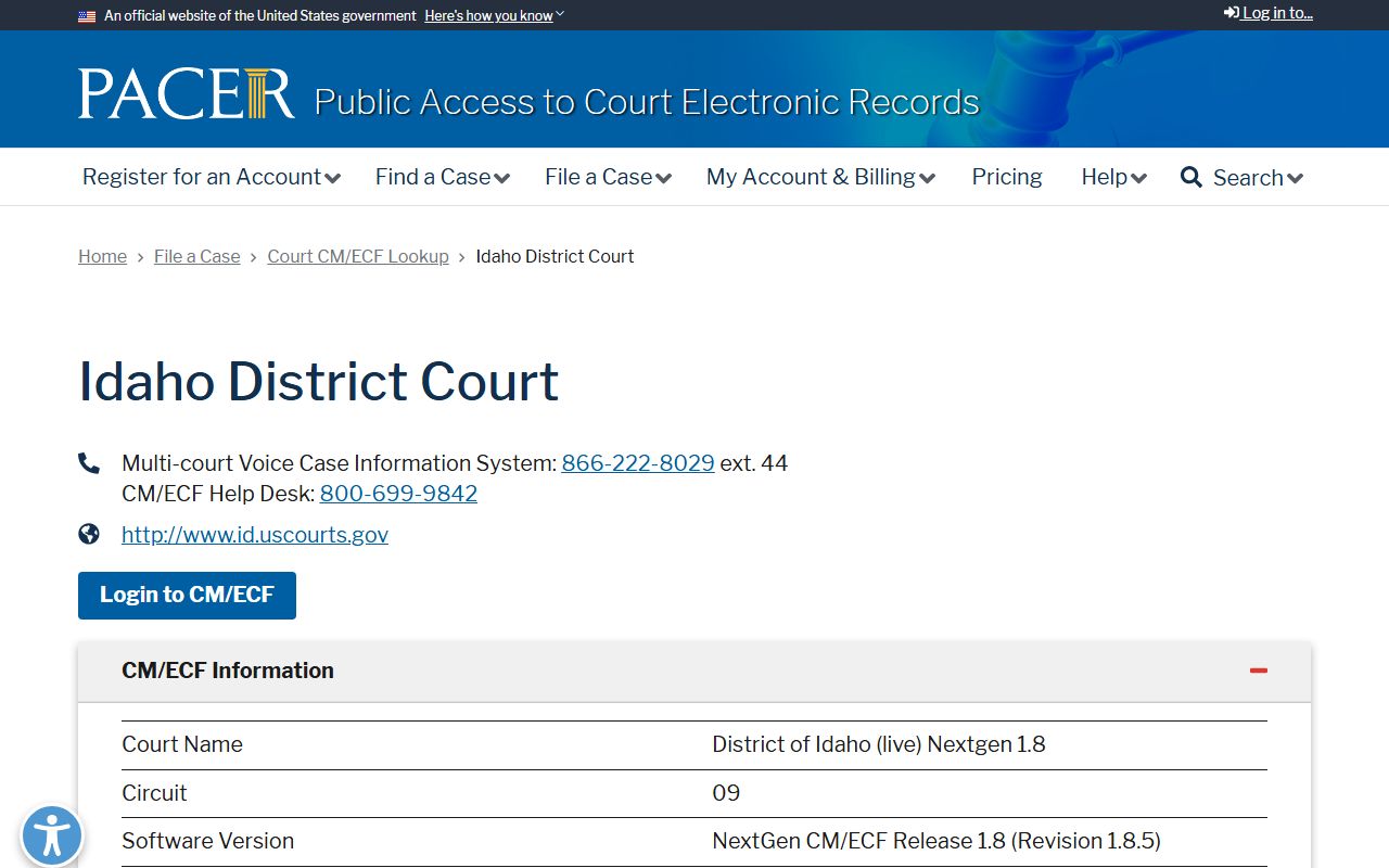 Franklin County District Court records and federal PACER lookup