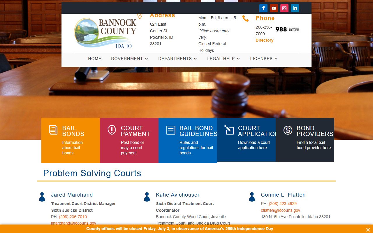 Franklin County District Court records and Sixth District resources