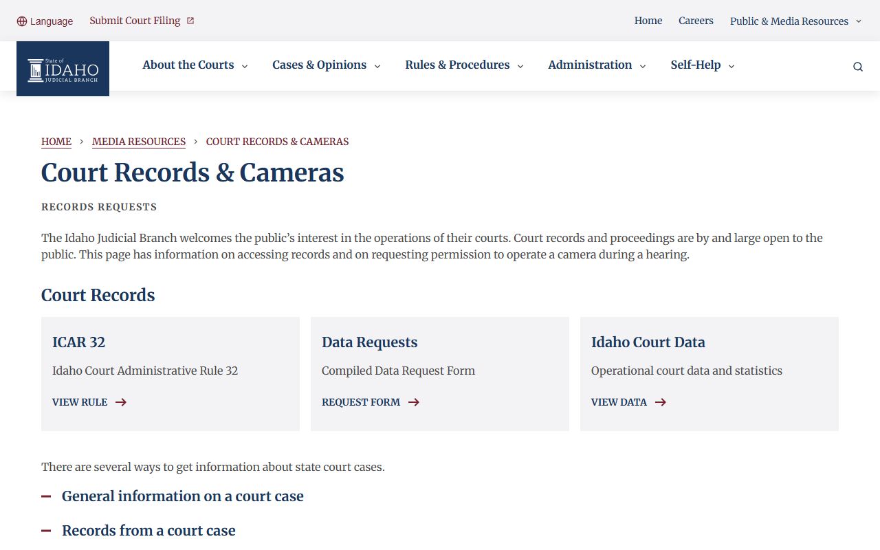 Franklin County court records and Idaho case record access