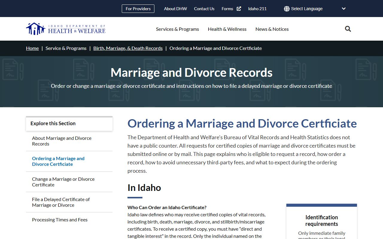 Franklin County marriage and divorce records ordering certificates