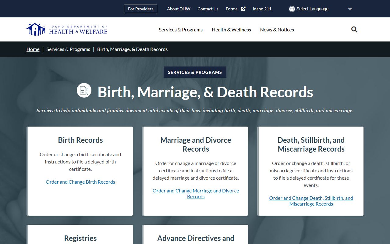 Franklin County marriage and divorce records Idaho vital records source